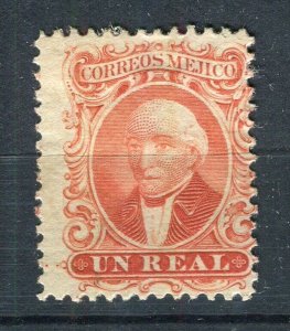 MEXICO; 1864 early classic Hidalgo issue Mint hinged 1r. value