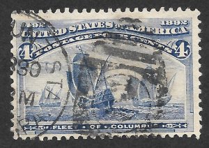 Doyle's_Stamps: Used 1893 4c Columbian, Scott #233