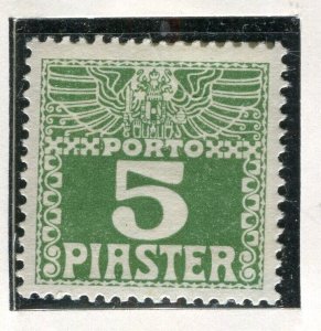 AUSTRIA; LEVANT 1908 Postage Due issue Mint hinged Shade of 5Pi. value