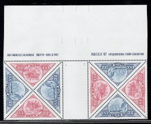 UNITED STATES SC# 3130-31 VERT GUTTER BLK/8 VF/NH