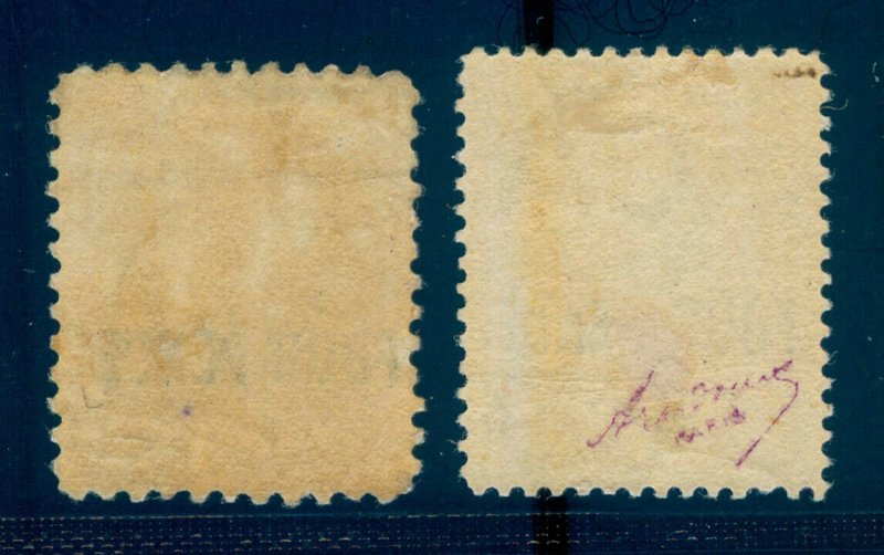 MOMEN: ST. LUCIA SG #27,30 1882-4 P14,P12 MINT OG H LOT #60353