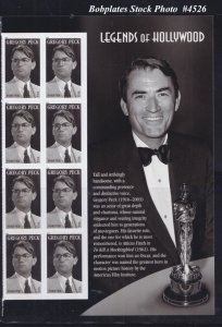 BOBPLATES #4526 Gregory Peck Plate Block of 8 VF MNH~See Details for #s/Pos