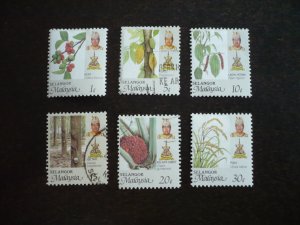 Stamps - Malaya Selangor-Scott# 142,144-148 Mint Hinged & Used Set of 6 Stamps