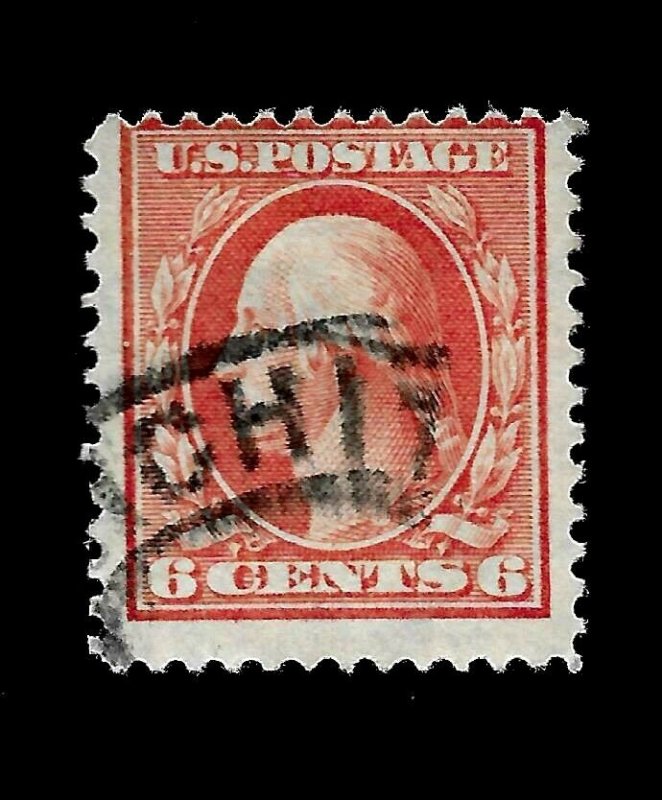 US 1914 Sc# 429  6 c Washington - Used - Crisp Color - Chicago Cancel