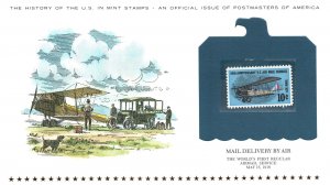 THE HISTORY OF THE U.S. IN MINT STAMPS MAIL DELIVERY BY AIR