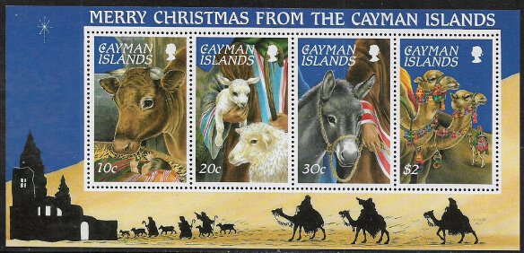 Cayman Islands #713a MNH S/Sheet - Animals of the Nativity