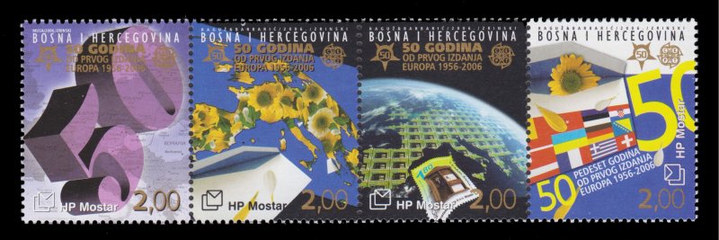 50th ANNIVERSARY EUROPA FIRST STAMP ISSUE. BOSNIA & HERZEGOVINA. CROAT ADMIN.