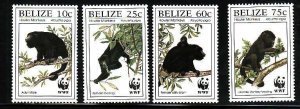 Belize-Sc#1083-6- id9-unused NH set-WWF-Monkeys-1997-