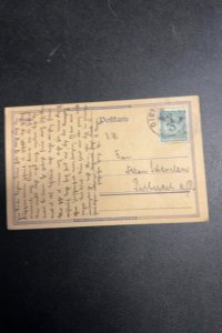 Germany used post card with stamp and letter lot#19