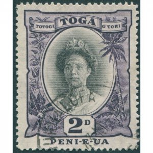 Tonga 1932 2d black & blackish lilac Die II SG57e used