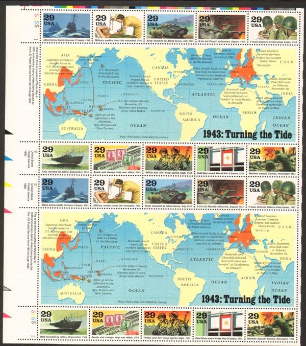 US #2765 Mint Sheet WWII Turning the Tide 