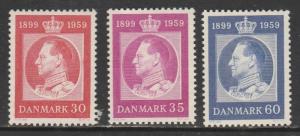 Danemark  1959  Scott No. 366-68  (N**)  Complet