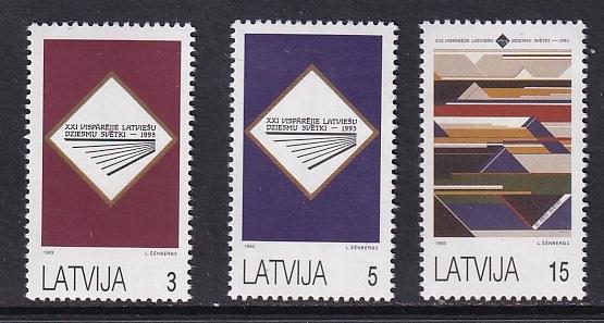 Latvia   #349-351    MNH  1993  National songfestival