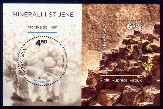 Croatia Sc# 1010 MNH Minerals & Stones (S/S)