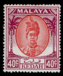 MALAYSIA - Kedah QEII SG86, 40c red & purple, M MINT.