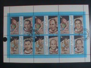 ​SHARJAH-AIRMAIL STAMP: 1972- APOLLO SPACE HEROES: CTO NH MINI SHEET,