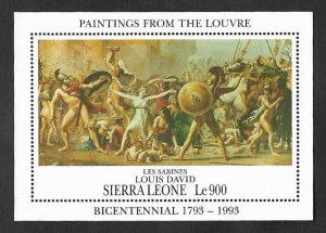 SE)1993 SIERRA LEONE FROM THE ART SERIES, BICENTENARY OF THE LOUVRE PAINTI