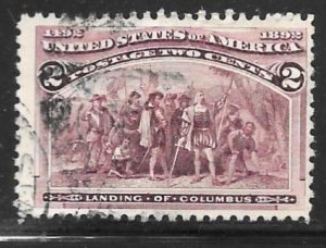 USA 231: 2c Landing of Columbus, used, F-VF