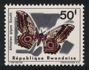 Rwanda 'Athletes gigas' Butterfly 50f KEY VALUE 1965 MNH SC#124 SG#122