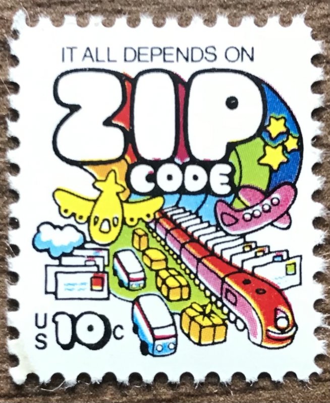 US #1511 MNH Single Mail Transport/Zip Code SCV $.25 L10