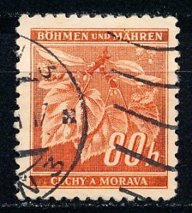 Bohemia and Moravia #50 Single Used