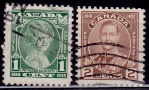 Canada, 1935, Duke and Princess, Scott# 211-212, used