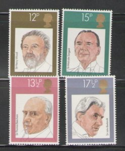 Great Britain Sc 920-923 1980 Famous Conductors stamp set mint NH