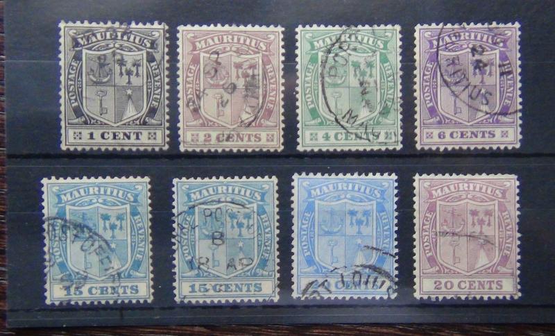 Mauritius 1921 - 1926 valeurs to 20c Violet très bien utilisé