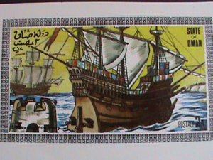 ​OMAN STAMP-1977-WORLD FAMOUS CRUISER IMPERF -MNH-S/S SHEET VERY FINE