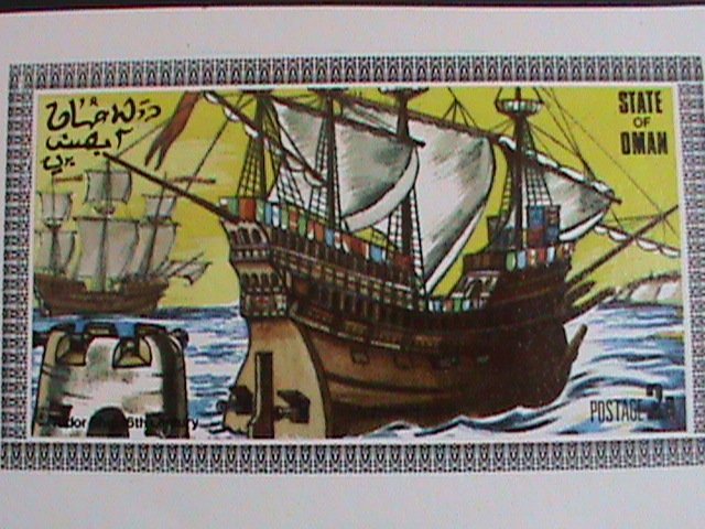 ​OMAN STAMP-1977-WORLD FAMOUS CRUISER IMPERF -MNH-S/S SHEET VERY FINE
