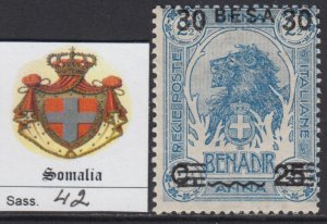 Italy Somalia  n. 42  cv 110$  MNH**