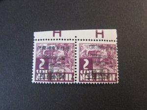 Netherlands Indies Japan Occupation 1942 JC 11S12 pair MNH