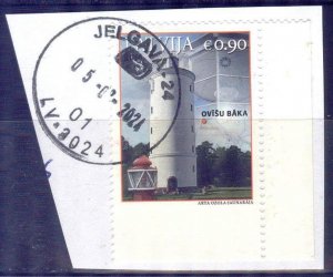 Latvia 2016 Lighthouses Ovisu Used on Paper