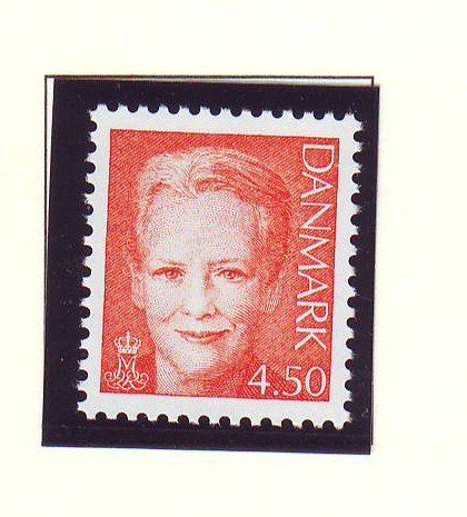 Denmark Sc 1119 2000 4.50 kr orange Queen Margrethe II stamp mint NH