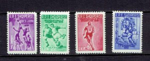 ALBANIA - 1959 1st ALBANIAN SPARTACIST GAMES - SCOTT 544 TO 547 - MH