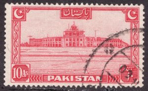 Nice, bold example :  1948 Pakistan Sc# 36 -  10As  Karachi Airport - Used cv$11