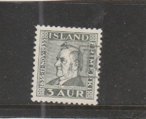 Iceland  Scott#  195  Used  (1935 Matthias Jochumsson) w/ Revenue Cancel