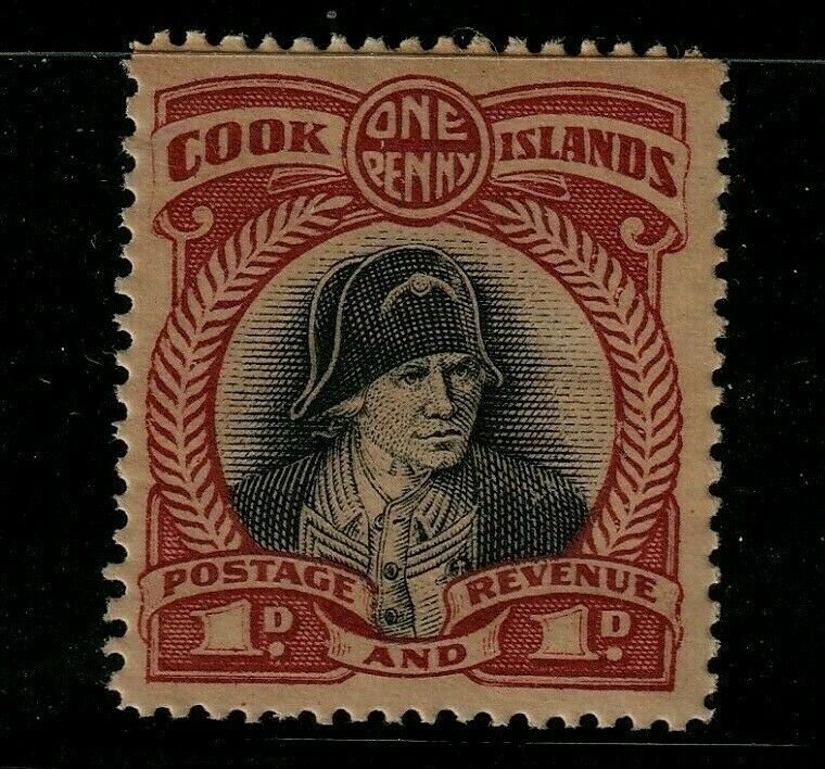 COOK ISLANDS 1932 SC# 85 1p brn lake Capt. James Cook '