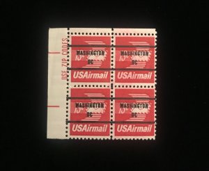 C79b Zip Block of 4, MNH,  Washington DC precancel