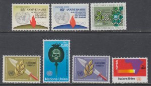 UN Geneva 30-36 Year Set for 1973 MNH VF
