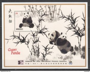 Ss1132 1996 Dominica Fauna Wild Animals Giant Panda Asian Exhibition Bl Mnh