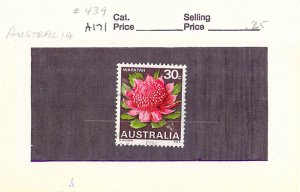 Australia 439 Used Waratah Flower 2 1968 (SC0_481)