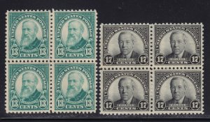 622 & 623 XF Blocks set of 4 never hinged OG with nice color cv $165 ! see pic !