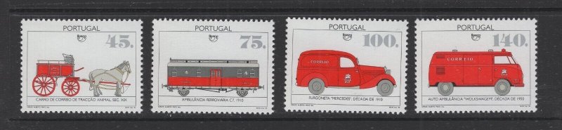 Portugal #2020-23  (1994 Postal Transportation set) VFMNH CV $4.70