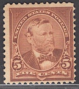 US Stamp #270 5c Grant MINT NO GUM SCV $35 (as hinged)