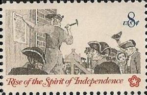 US 1477 Spirit of Independence Posting a Broadside 8c single MNH 1973