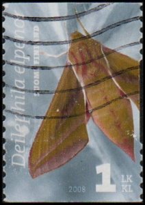 Finland 1314c - Used - (70c) Elephant Hawk Moth (2008) (cv $1.10) (2)