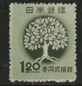 JAPAN  Scott 403 MH* 1948 Forestry stamp stock photo typical centering