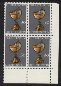 Liechtenstein Chambered Nautilus Goblet Corner Block of 4 1973 MNH SC#530