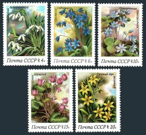 Russia 5148-5152, MNH. Michel 5278-5282. Spring Flowers, 1983.